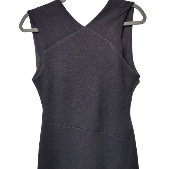 All Saints Women's Sz 6 Benedicta Black Wool Cowl Neck Sleeveless Sheath Dress - Picture 5 of 6